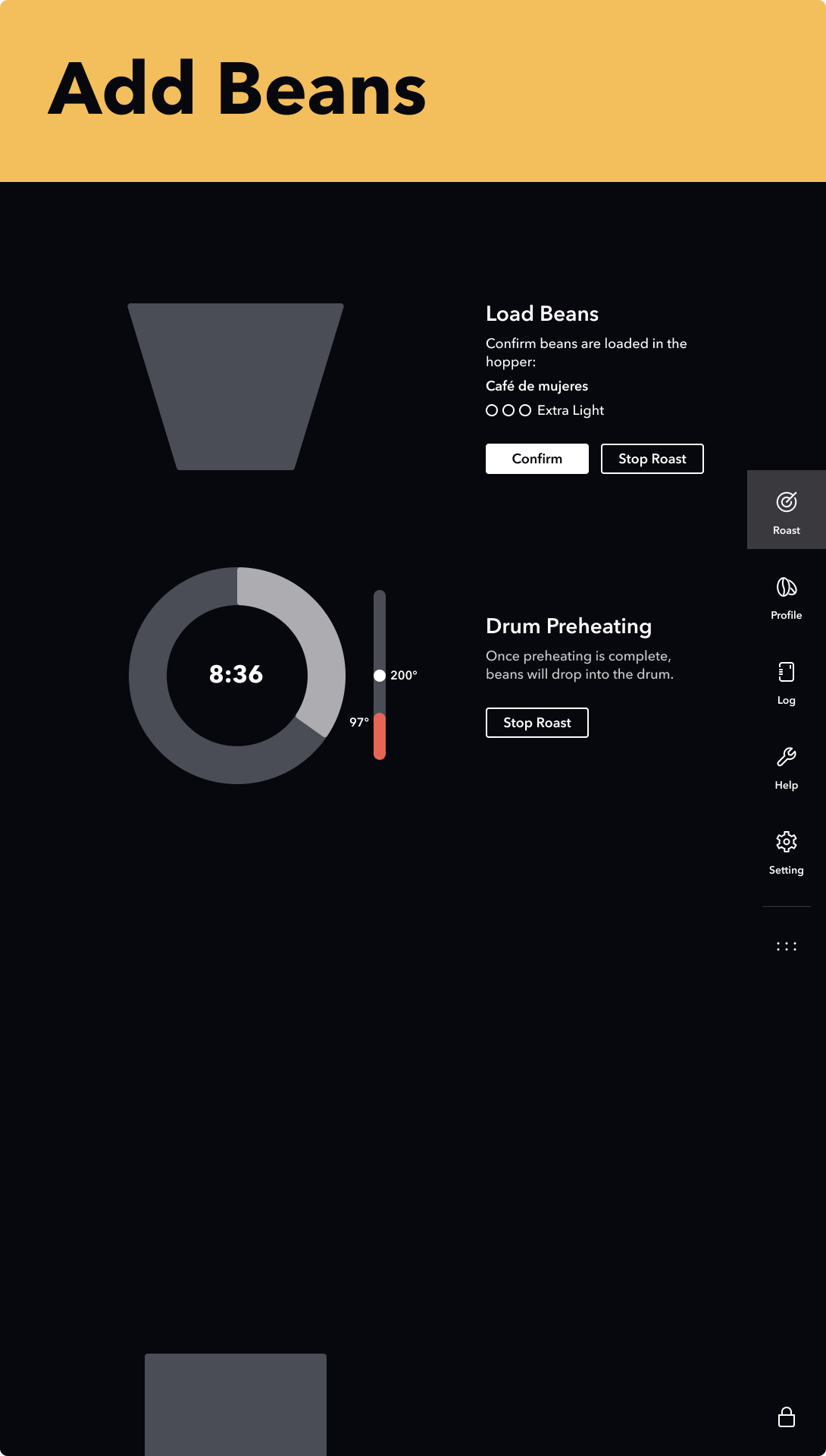 Bellwether add beans screen